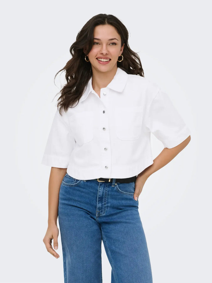 Cleo Crop Denim Shirt