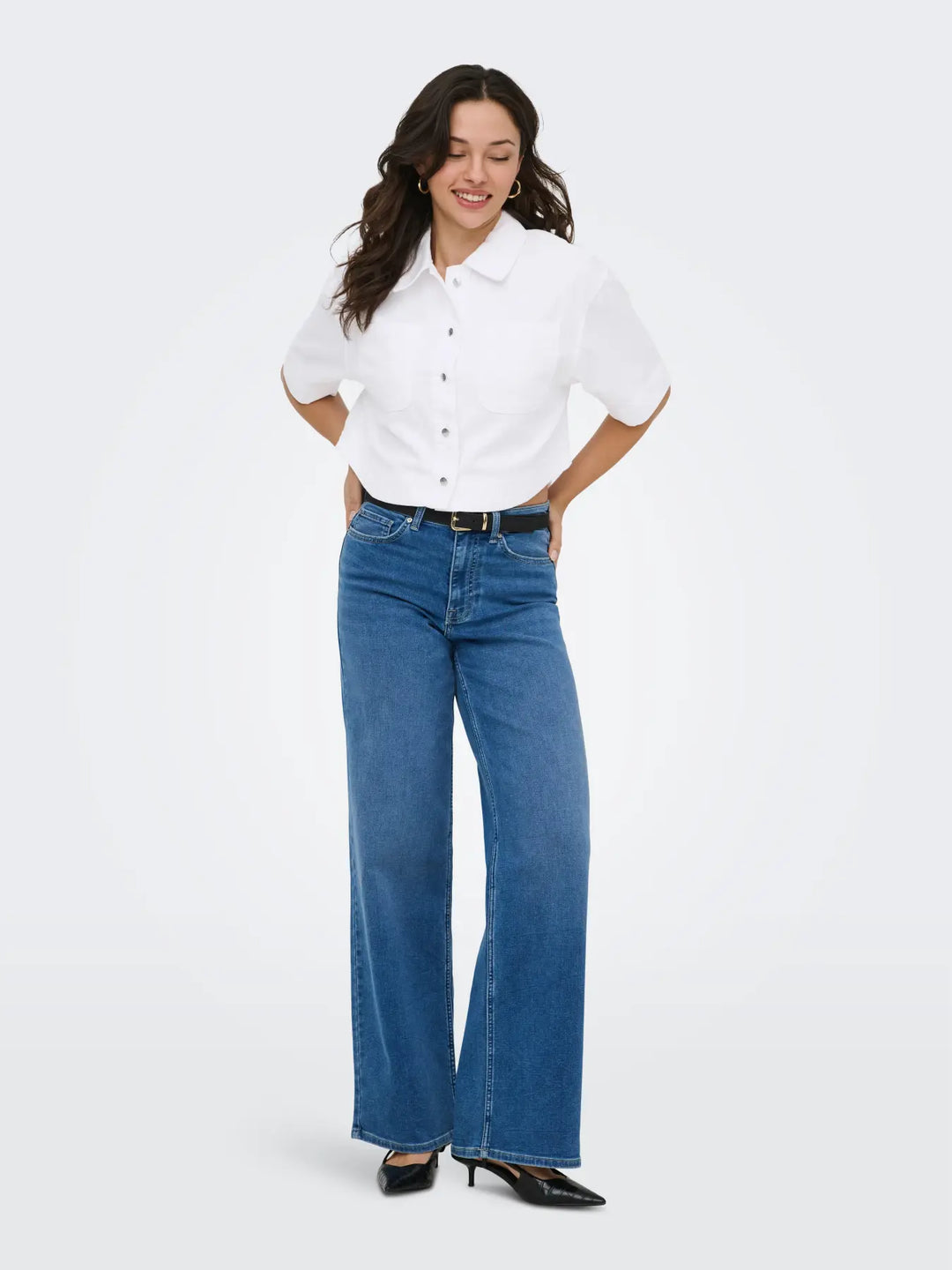 Cleo Crop Denim Shirt
