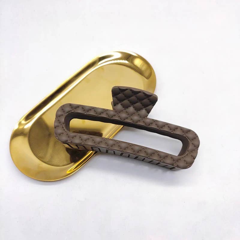 *QUILTED Matte Hair Claw Clips *Large