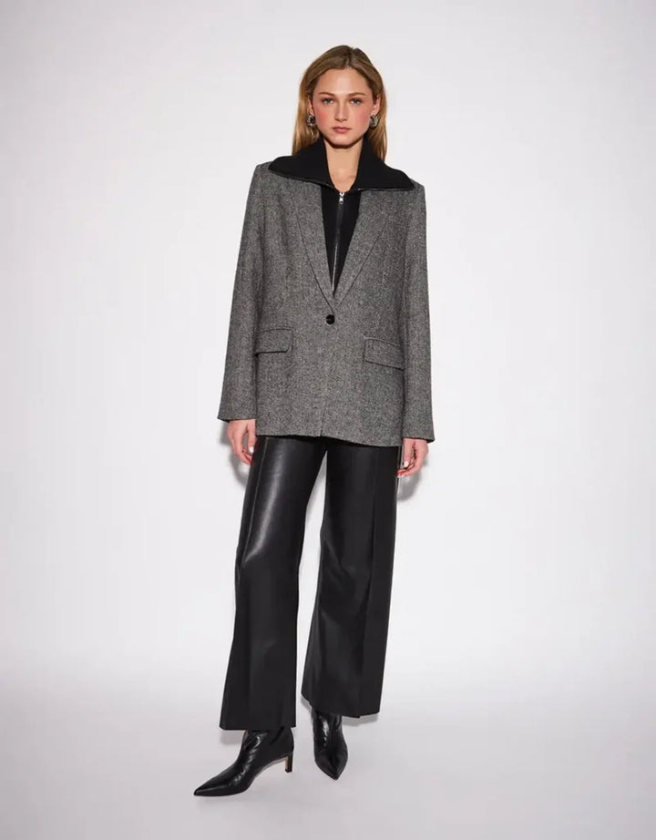 Misty Herringbone Blazer
