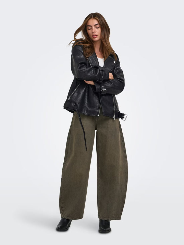 Sofia Soft Faux Leather Biker Jacket