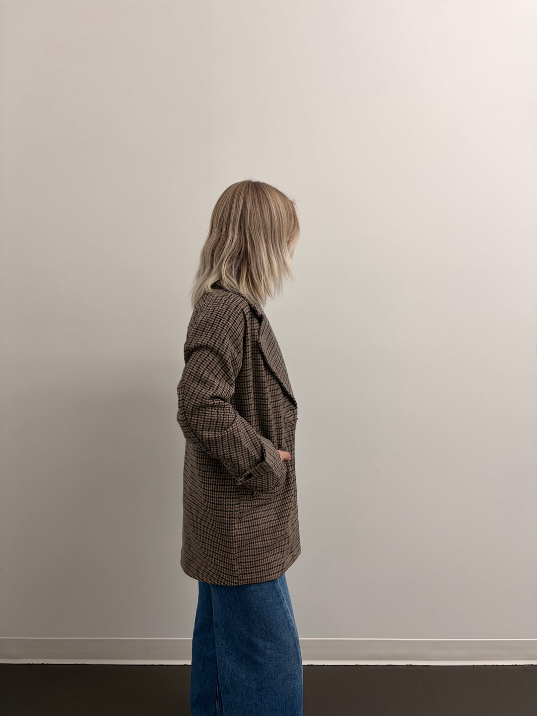 Marie Houndstooth Pea Jacket