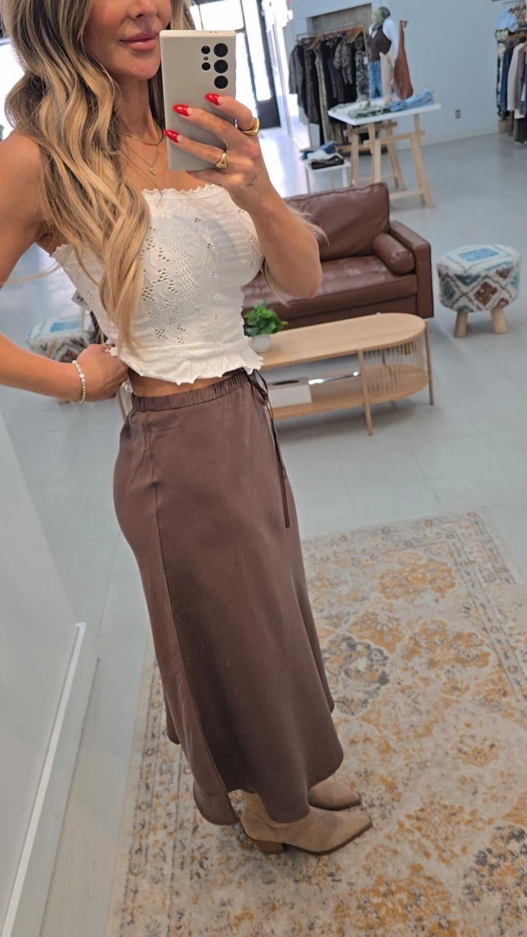 Oaklyn Tie Long Skirt