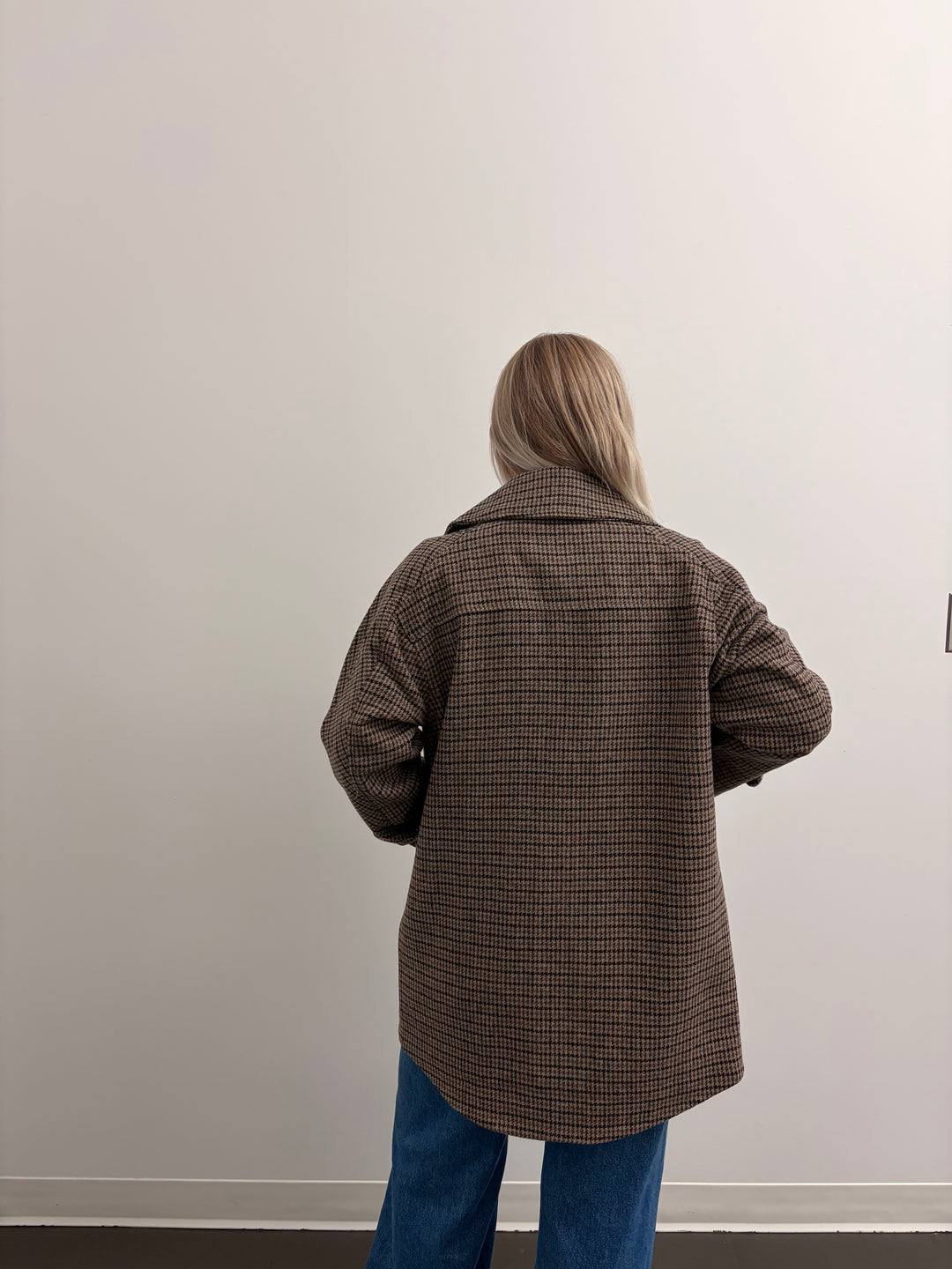 Marie Houndstooth Pea Jacket