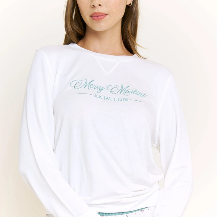 Ivory Martinis Long sleeve + Short set