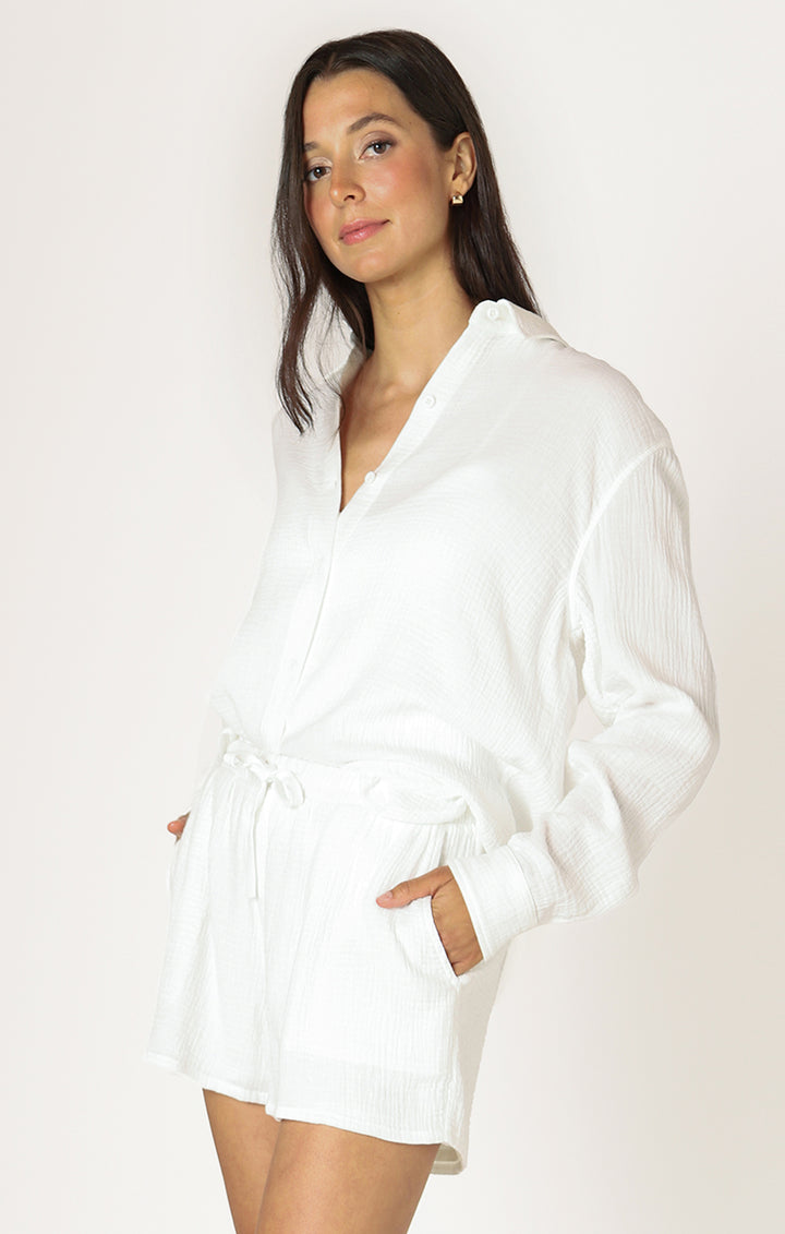 Jessica Textured Button Up
