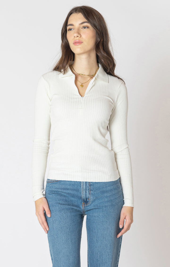Kayla Half Zip Knit Top