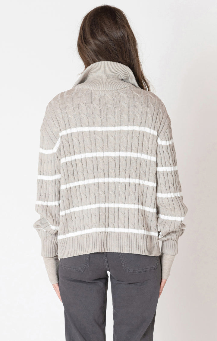 Harley Striped Cable Knit Sweater