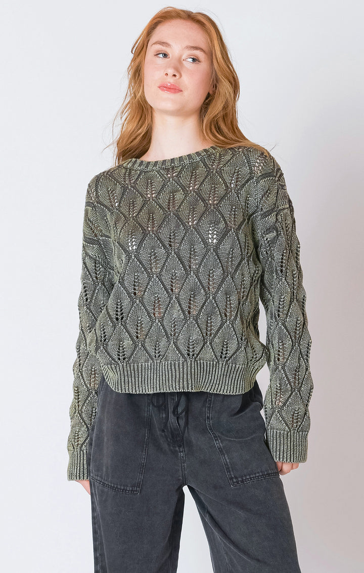 Lottie Pointelle Crew Sweater