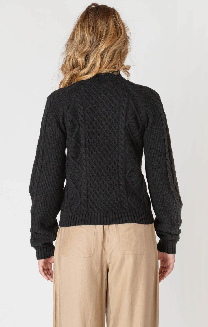 Shelley Half Zip Cable Sweater