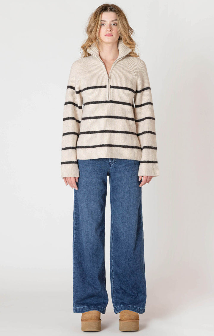 Brooklyn Half Zip Longline Sweater