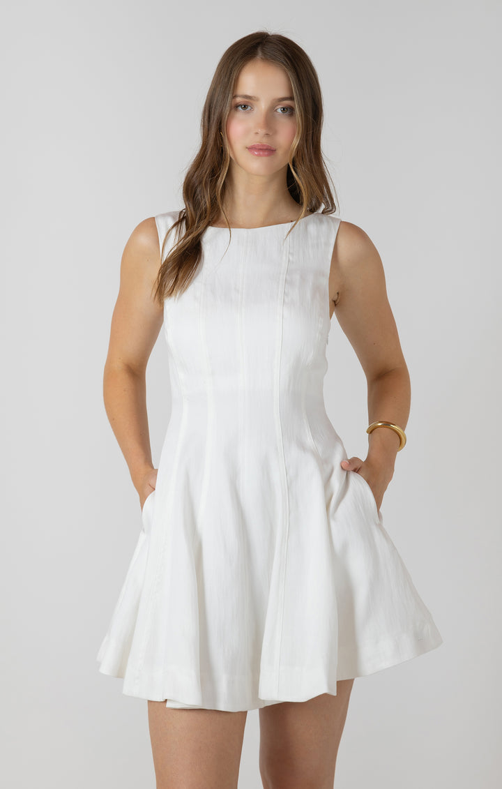 Hilary Fit + Flare Panel Dress
