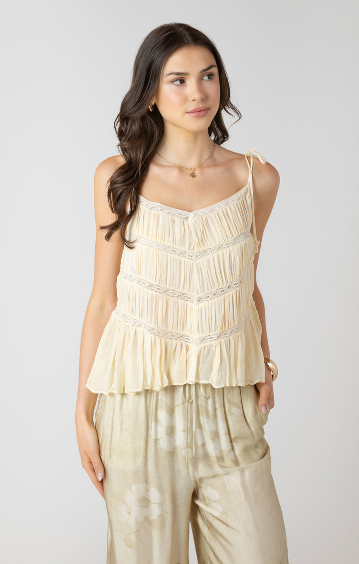 Chevy Tie Shoulder Top