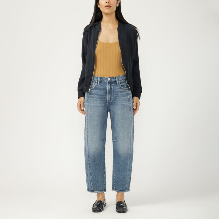Slim Barrel High Rise Jean - Pulse