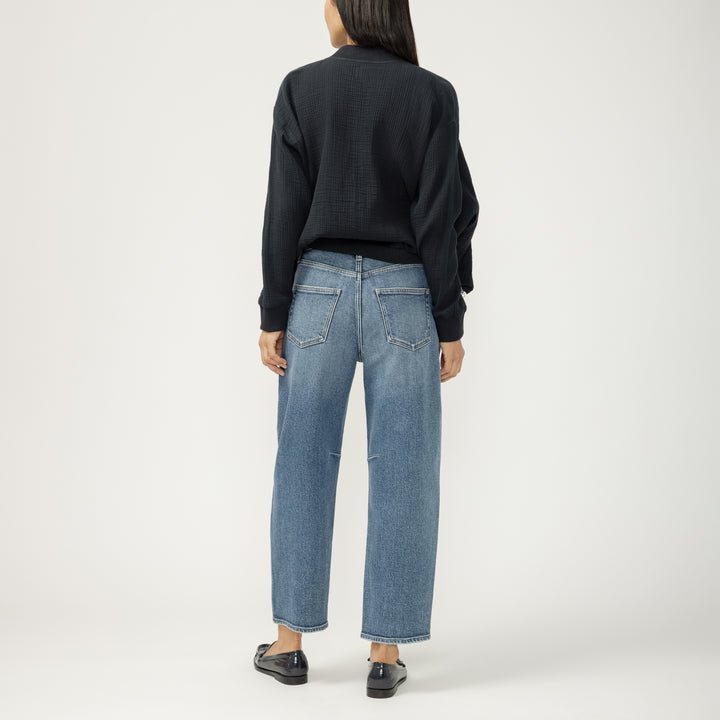 Slim Barrel High Rise Jean - Pulse