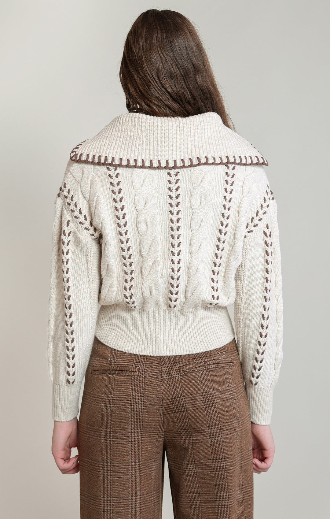 Cable Stitch Zip Cardigan