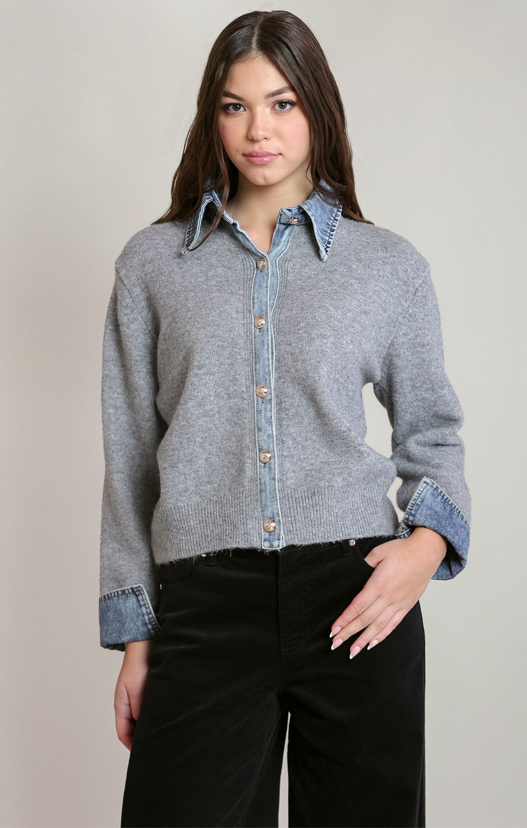 Maddie Mixed Media Sweater