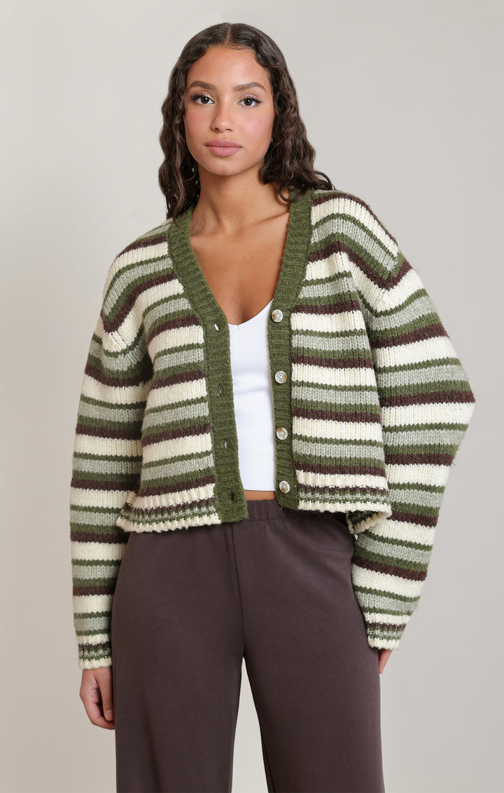 Emmie Striped Knit Cardigan