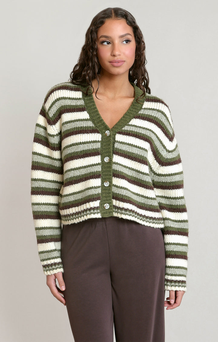 Emmie Striped Knit Cardigan