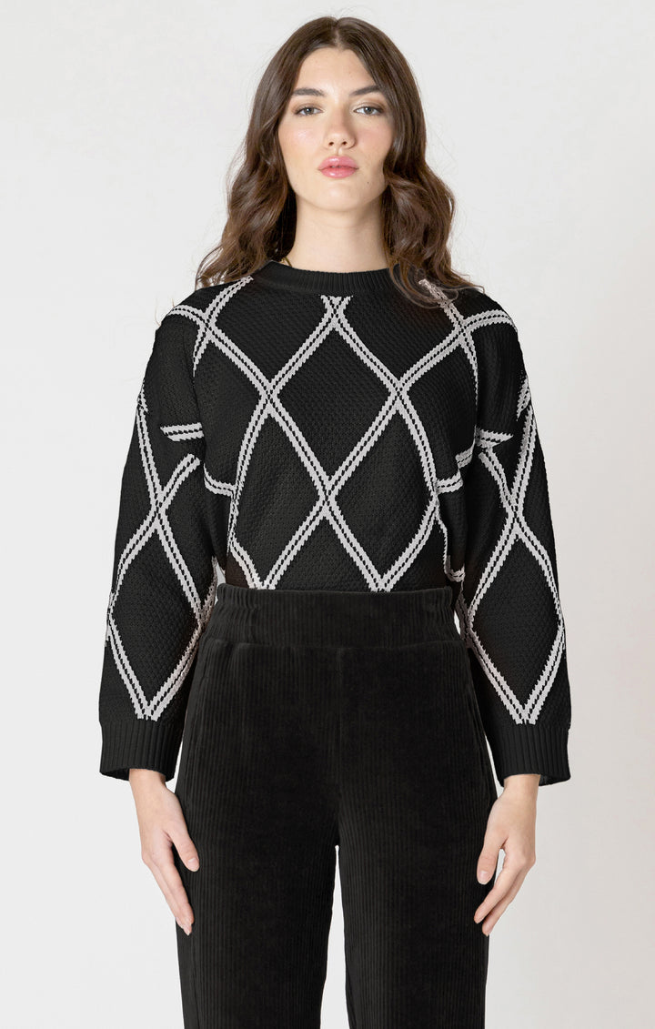 Rebecca Diamond Check Sweater