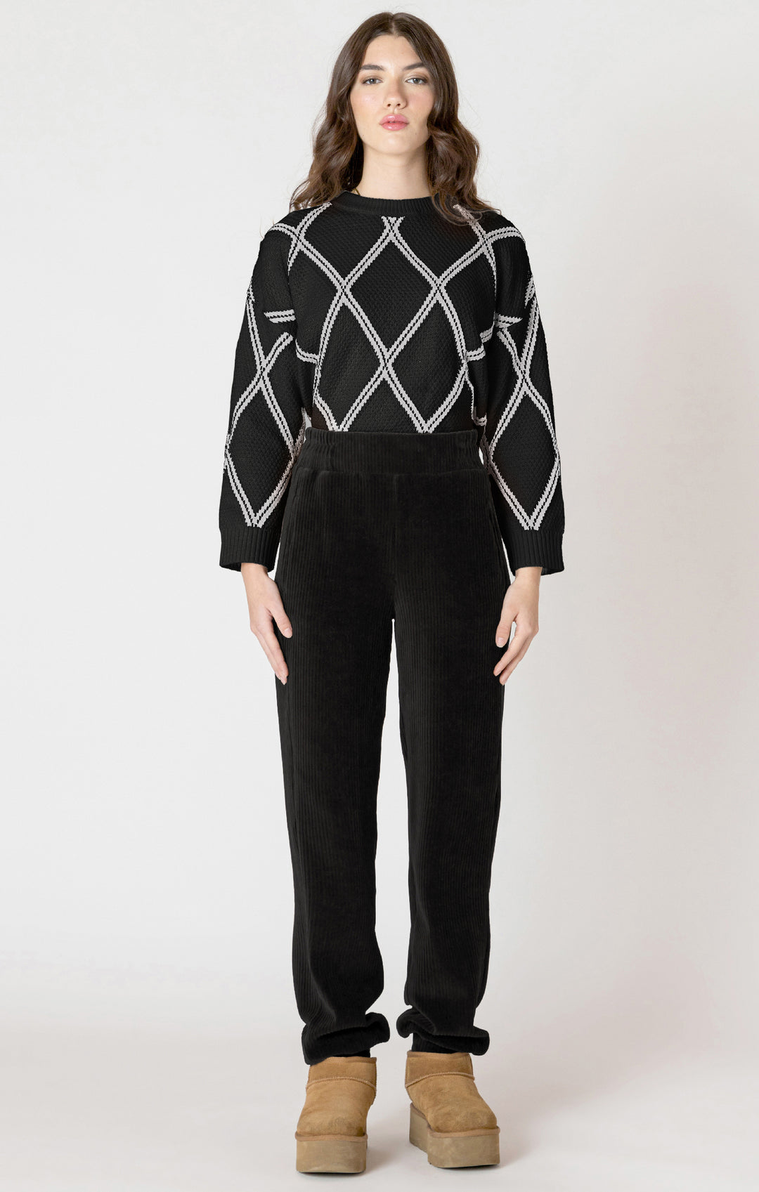 Rebecca Diamond Check Sweater