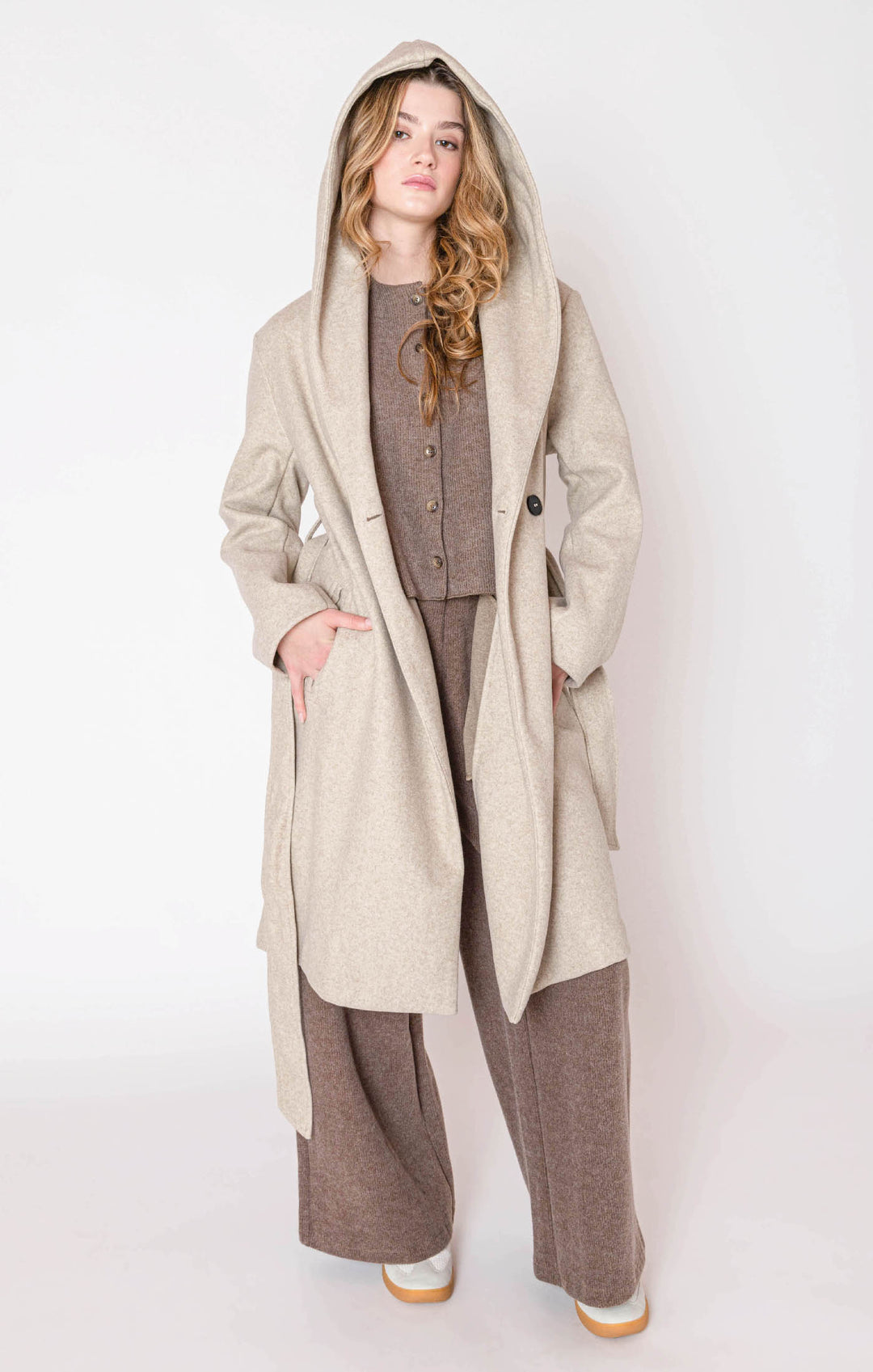 Lona Belted Hooded Coat