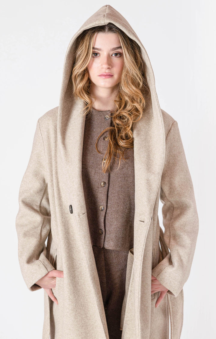 Lona Belted Hooded Coat
