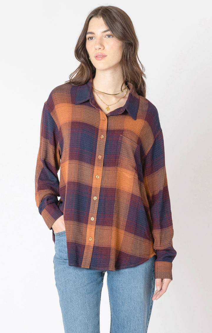 Beckie Textured Plaid Shirt