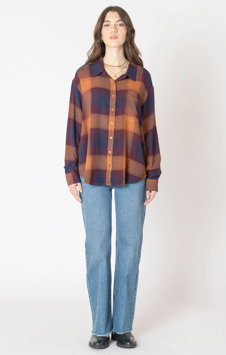 Beckie Textured Plaid Shirt