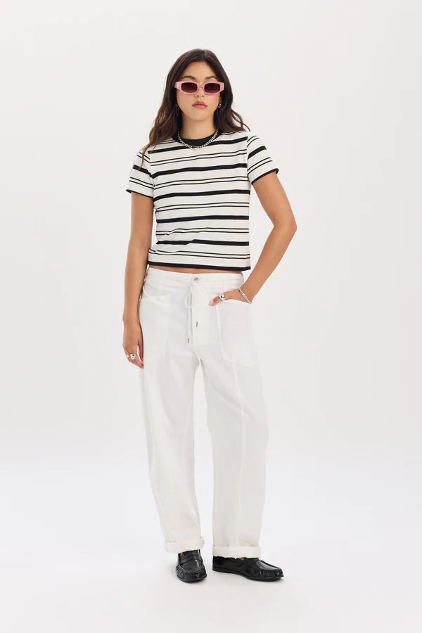 Villa Drawstring Barrel Pant - Lamb