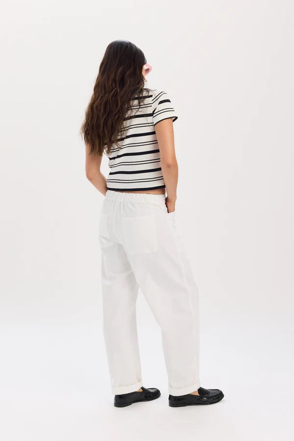 Villa Drawstring Barrel Pant - Lamb