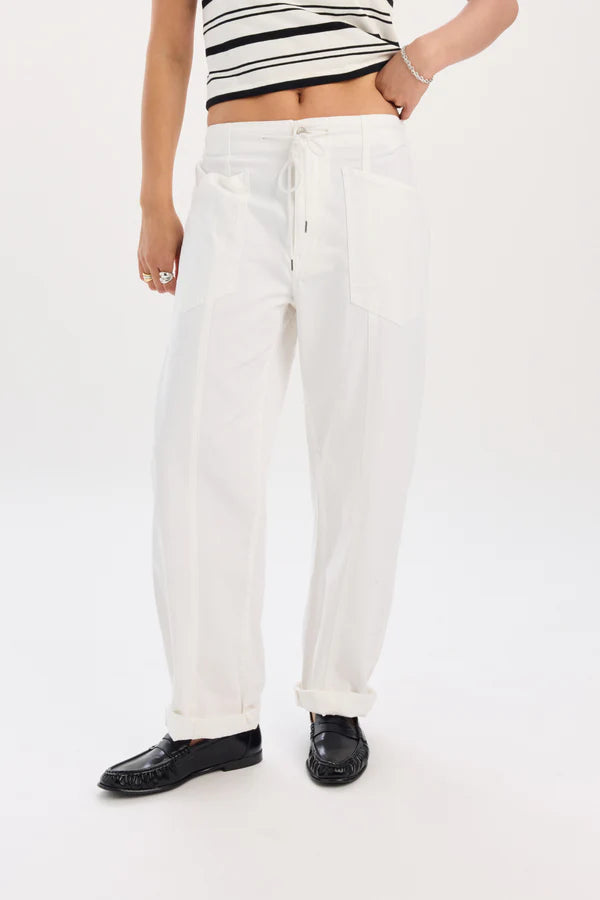Villa Drawstring Barrel Pant - Lamb