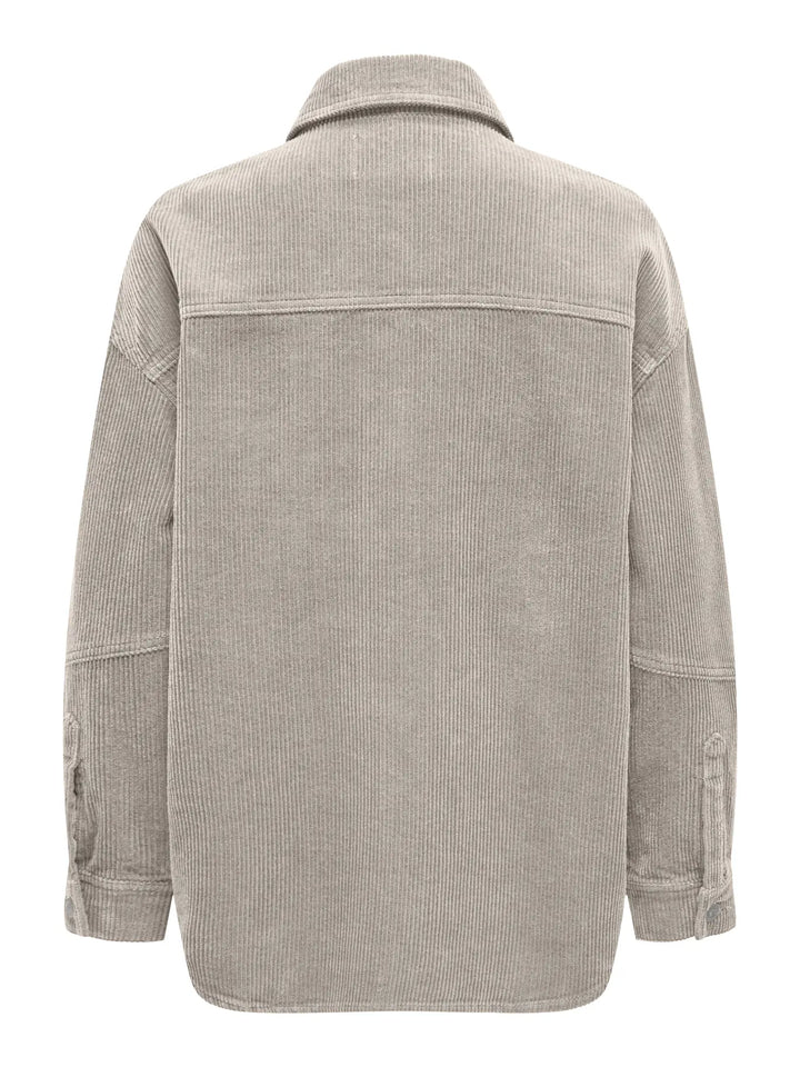 Tiggy Cord Shacket - Silver Lining