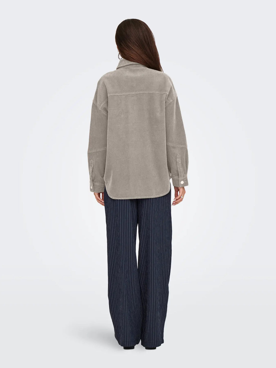 Tiggy Cord Shacket - Silver Lining