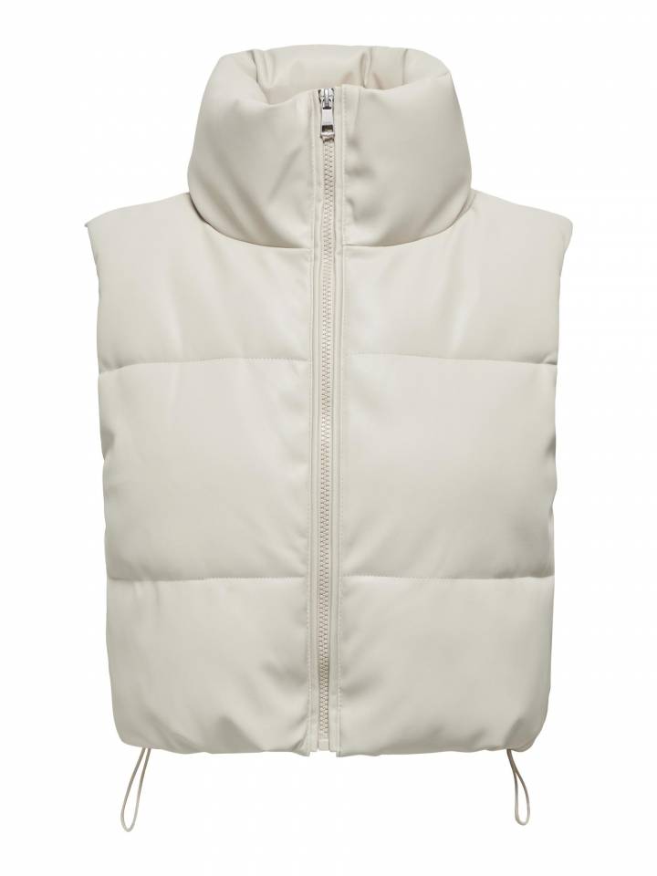 Lelsie Faux Leather Cropped Vest