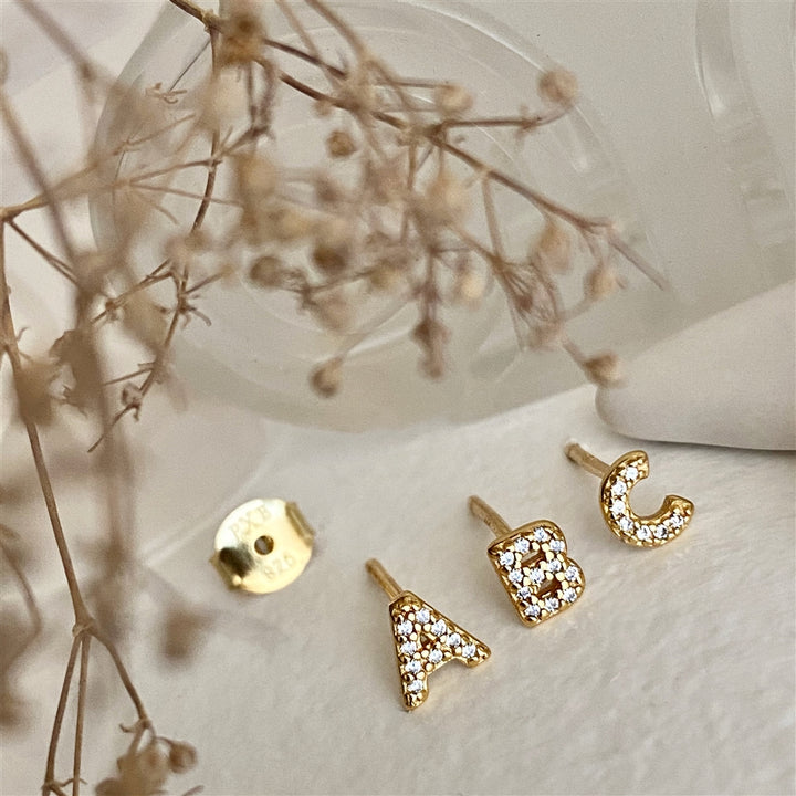 Carrie Initial Stud Earring