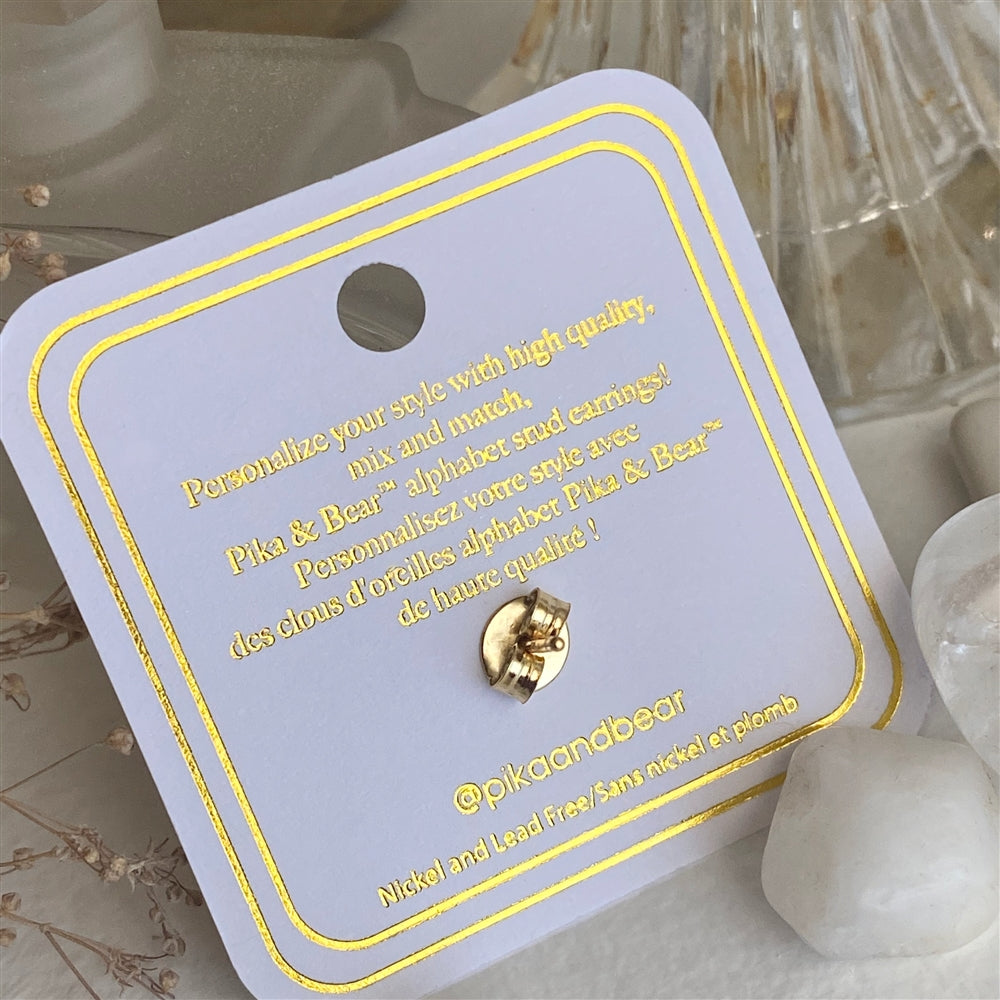 Carrie Initial Stud Earring