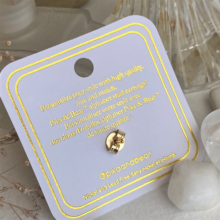 Carrie Initial Stud Earring
