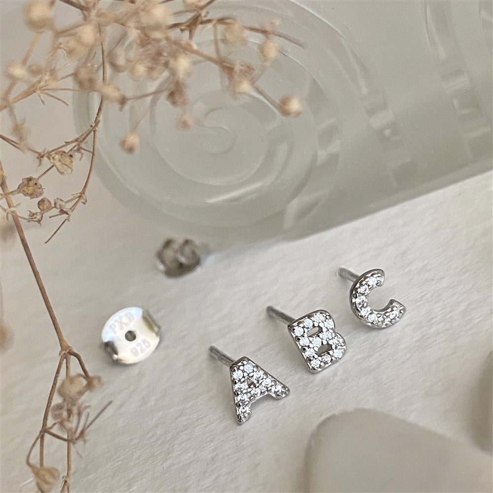 Carrie Initial Stud Earring