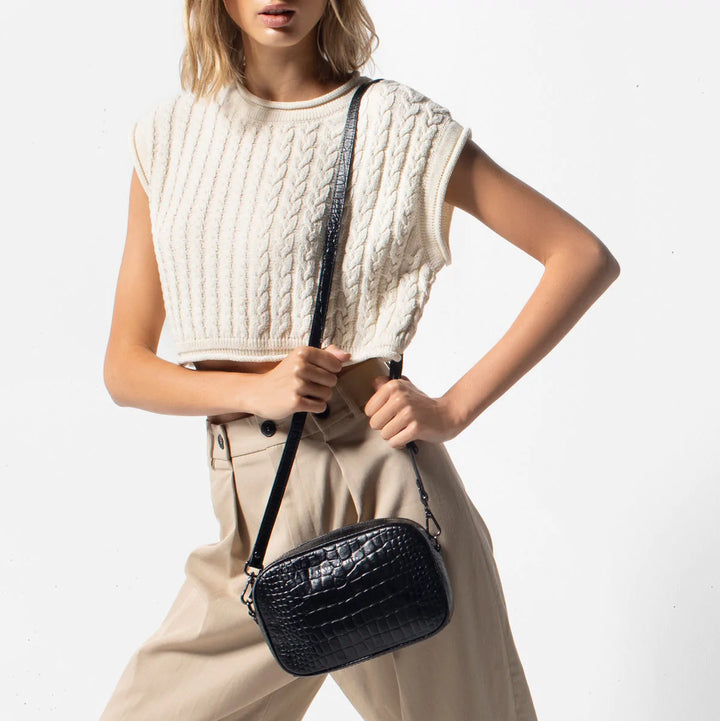 Plunder Croc Crossbody Bag